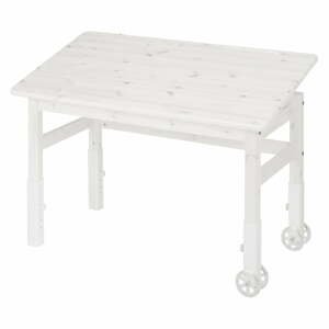 Biely písací stôl z borovicového dreva s náklopnou doskou Flexa Elegant