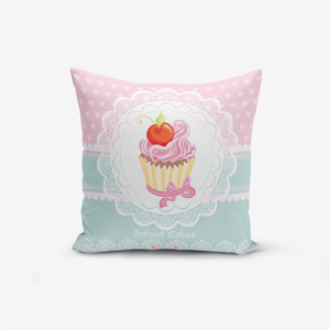Obliečka na vankúš Minimalist Cushion Covers Cupcakes Pink Blue, 45 × 45 cm