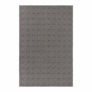 Čierny bavlnený koberec Flair Rugs Pappel, 114 x 170 cm