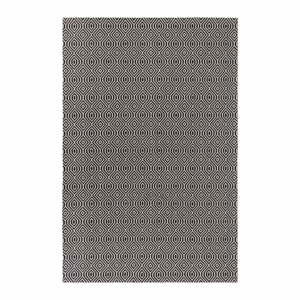 Čierny bavlnený koberec Flair Rugs Pappel, 153 x 230 cm