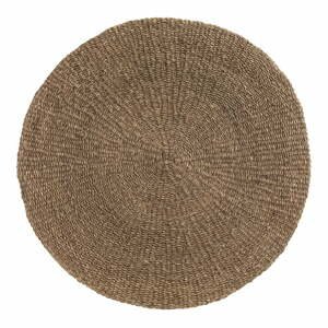 Hnedý koberec z morských rias Geese Rustico Natural, ⌀ 150 cm