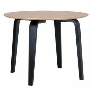 Hnedý jedálenský stôl s čiernym podnožím sømcasa Nora, ø 100 cm