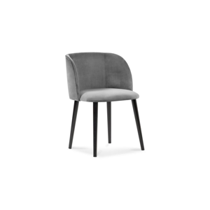 Sivá jedálenská stolička so zamatovým poťahom Windsor & Co Sofas Aurora