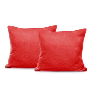 Súprava 2 červených obliečok na vankúše DecoKing Mic, 45 × 45 cm