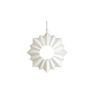 Biely porcelánový závesný svietnik Kähler Design Stella, ⌀ 13,5 cm