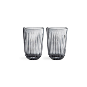 Sada 2 sivých sklenených pohárov Kähler Design Hammershoi, 330 ml