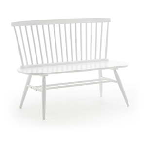 Biela sedacia lavica z kaučukového dreva La Forma Slover, 120 × 53 cm