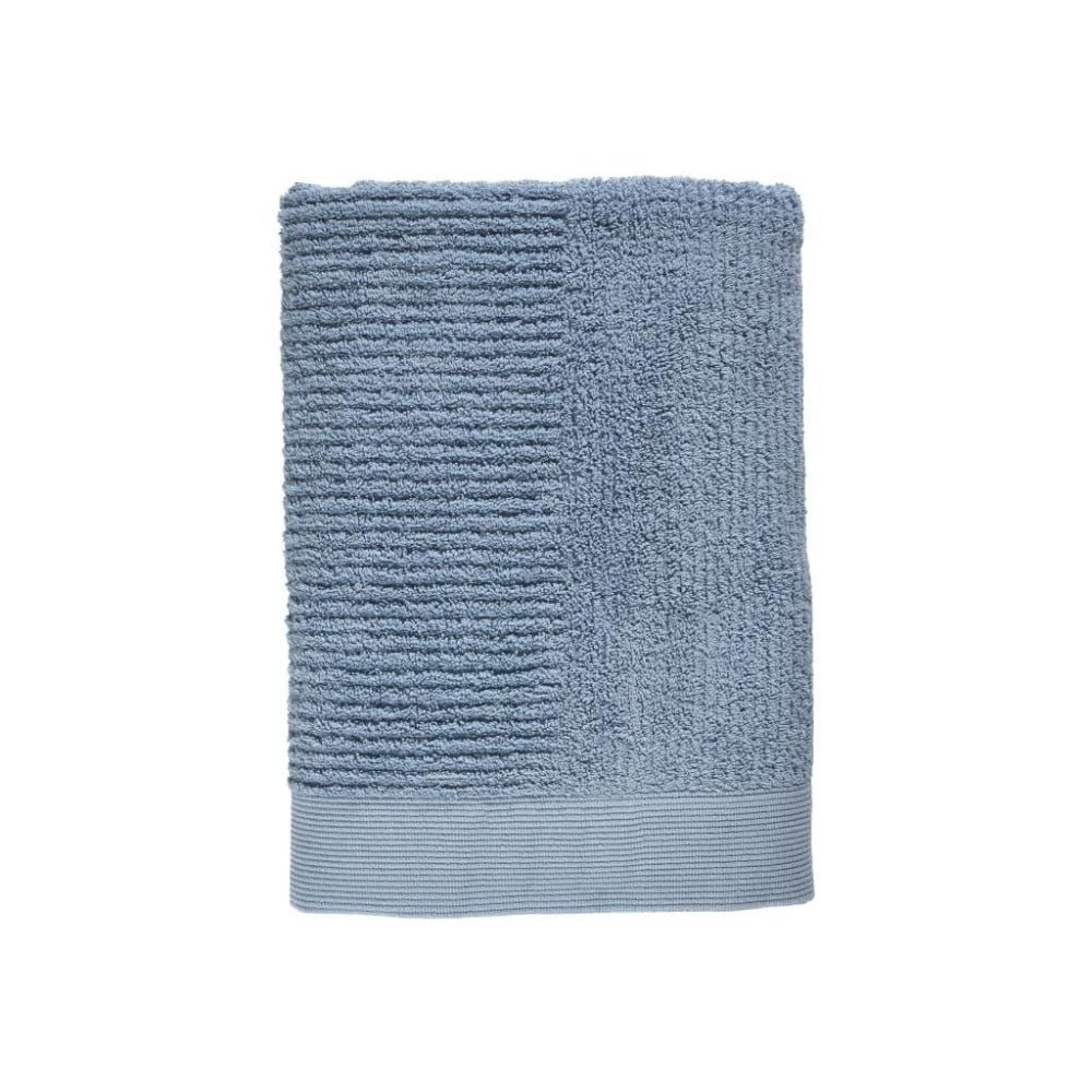 Modrá osuška zo 100% bavlny Zone Classic Blue Fog, 70 × 140 cm