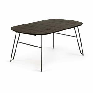 Čierny rozkladací jedálenský stôl Kave Home Norfort, 170 x 100 cm