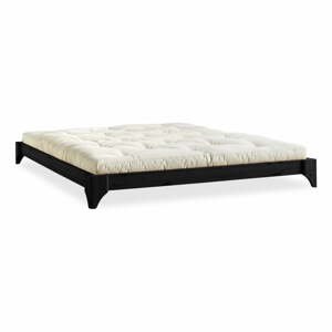 Dvojlôžková posteľ z borovicového dreva s matracom Karup Design Elan Comfort Mat Black/Natural, 180 × 200 cm