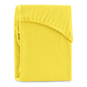 Žltá elastická plachta na dvojlôžko AmeliaHome Ruby Siesta, 200-220 x 200 cm