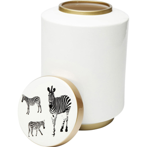 Dekoratívne dóza Kare Design Zebra Jar, výška 33 cm