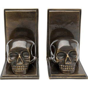 Sada 2 dekoratívnych zarážok na knihy Kare Design Skull