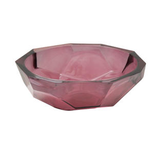Ružová miska z recyklovaného skla Mauro Ferretti Stone, ø 25 cm