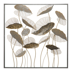 Nástenná kovová dekorácia Mauro Ferretti Lotus, 100 × 100 cm