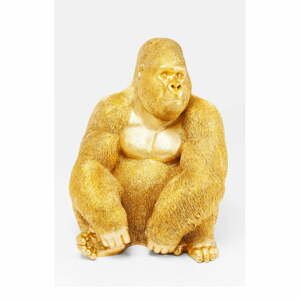 Dekoratívne socha v zlatej farbe Kare Design Gorilla