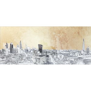 Zasklený obraz Kare Design London View, 120 × 50 cm