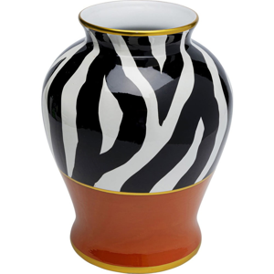 Váza s motívom zebrích pruhov Kare Design Zebra Ornament, výška 38 cm