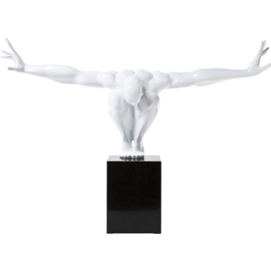 Biela dekoratívna socha Kare Design Atlet, 75 × 52 cm
