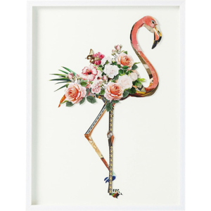 Obraz plameniaka Kare Design Art Flamingo, 100 × 75 cm