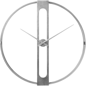 Nástenné hodiny v striebornej farbe Kare Design Clip, ø 107 cm