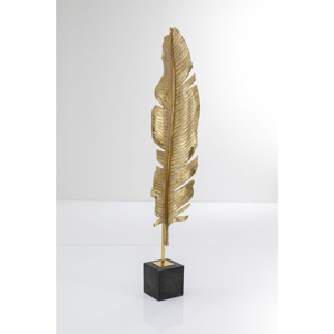 Dekorácia v zlatej farbe v tvare listu Kare Design Leaf, 147 cm