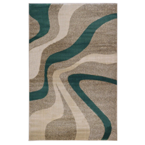 Sivý koberec Webtappeti Swirl Aqua, 80 x 150 cm