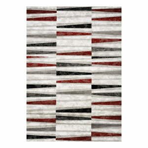 Sivo-červený koberec Webtappeti Manhattan Tribeca, 160 x 230 cm