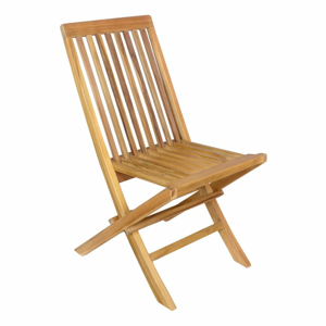 Súprava 2 záhradných skladacích stoličiek z teakového dreva Ezeis Sun
