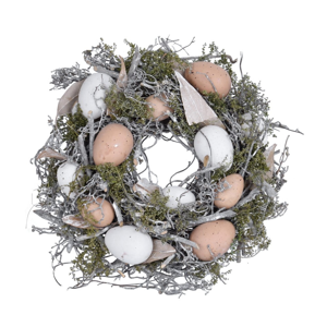 Veľkonočný dekoratívny veniec Ego Dekor Feathers and Moss ⌀ 25 cm