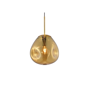 Závesné svietidlo z fúkaného skla v zlatej farbe Leitmotiv Pendulum, výška 20 cm