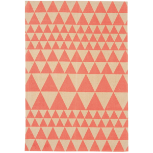 Červený koberec Asiatic Carpets Triangles, 120 x 170 cm