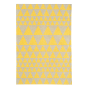 Žltý koberec Asiatic Carpets Triangles, 120 x 170 cm