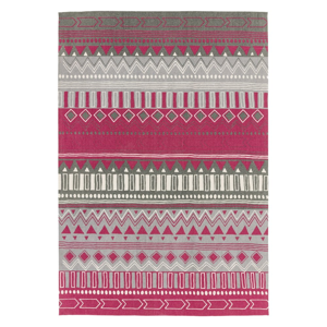 Tmavoružový koberec Asiatic Carpets Tribal Mix, 160 x 230 cm