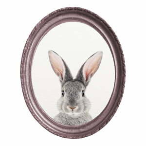 Oválný nástenný obraz v ráme Really Nice Things Rabbit, 40 x 50 cm