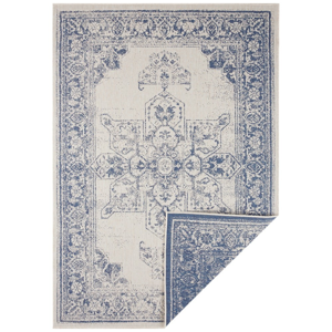 Modro-krémový vonkajší koberec NORTHRUGS Borbon, 80 x 150 cm