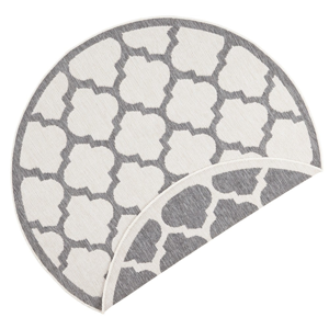Sivo-krémový vonkajší koberec Bougari Palermo, ⌀ 200 cm