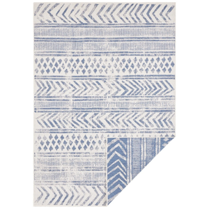 Modro-krémový vonkajší koberec NORTHRUGS Biri, 120 x 170 cm