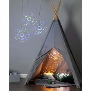 Závesná svietiaca LED dekorácia Star Trading Hanging Firework Light Rainbow, ø 26 cm