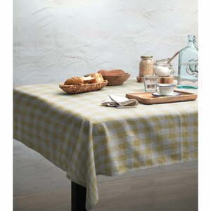 Obrus Linen Couture Yellow Vichy, 140 x 140 cm