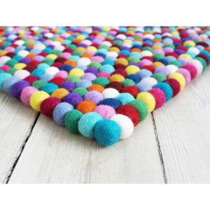 Guľôčkový vlnený koberec Wooldot Ball rugs Multi, 100 x 150 cm