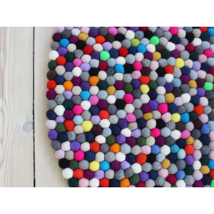 Guľôčkový vlnený koberec Wooldot Ball rugs Multi Pang, ⌀ 120 cm