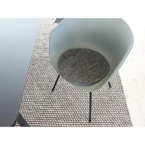 Antracitovosivý plstený vankúš na sedenie z vlny Wooldot Felt Chair Pad, ⌀ 40 cm