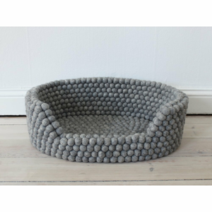 Oceľovosivý guľôčkový vlnený pelech pre domáce zvieratá Wooldot Ball Pet Basket, 80 x 60 cm