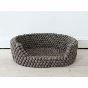 Orechovohnedý guľôčkový vlnený pelech pre domáce zvieratá Wooldot Ball Pet Basket, 80 x 60 cm