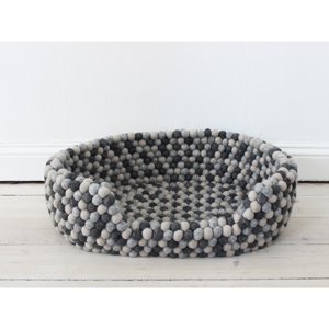 Tmavosivý guľôčkový vlnený pelech pre domáce zvieratá Wooldot Ball Pet Basket, 40 x 30 cm