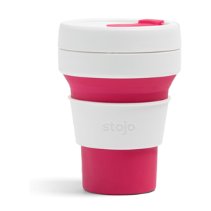 Bielo-ružový skladací hrnček Stojo Pocket Cup, 355 ml