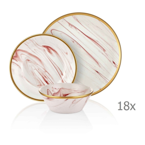 18-dielny set porcelánového riadu Mia Lucid Rose