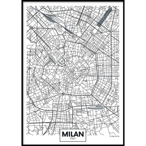 Nástenný plagát v ráme MAP/MILAN, 70 x 100 cm