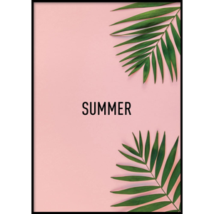 Nástenný plagát v ráme PINK/SUMMER, 40 x 50 cm